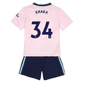 Arsenal Granit Xhaka #34 kläder Barn 2022-23 Tredje Tröja Kortärmad (+ korta byxor)